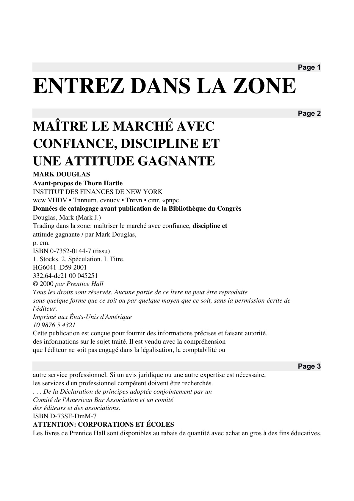 Couverture de Trader, entrez dans la zone